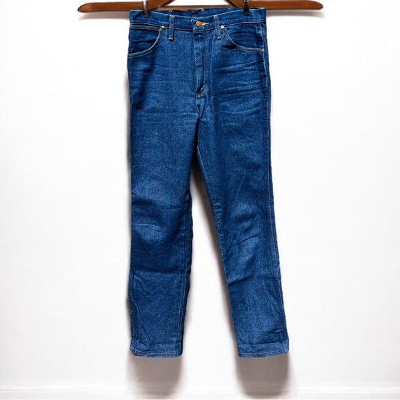 🌻WRANGLER Western Blue Jeans Tagged 31x34 MADE IN THE USA - Picture 5 of 8